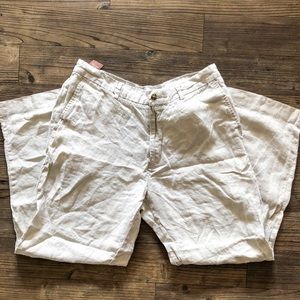 Perry Ellis Men’s Casual Linen Beige Pants